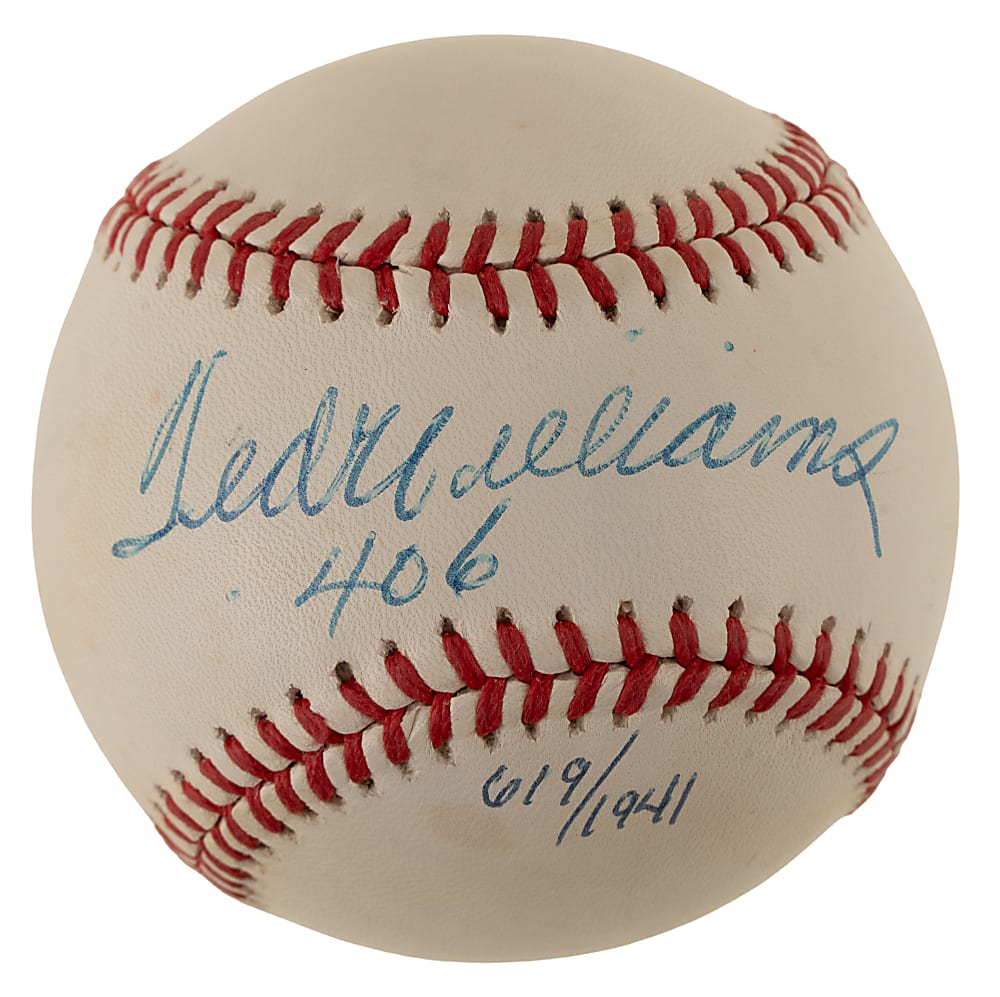 Ted Williams Single-Signed Limited-Edition Baseball with ".406" Inscription -PSA/DNA and Upper Deck