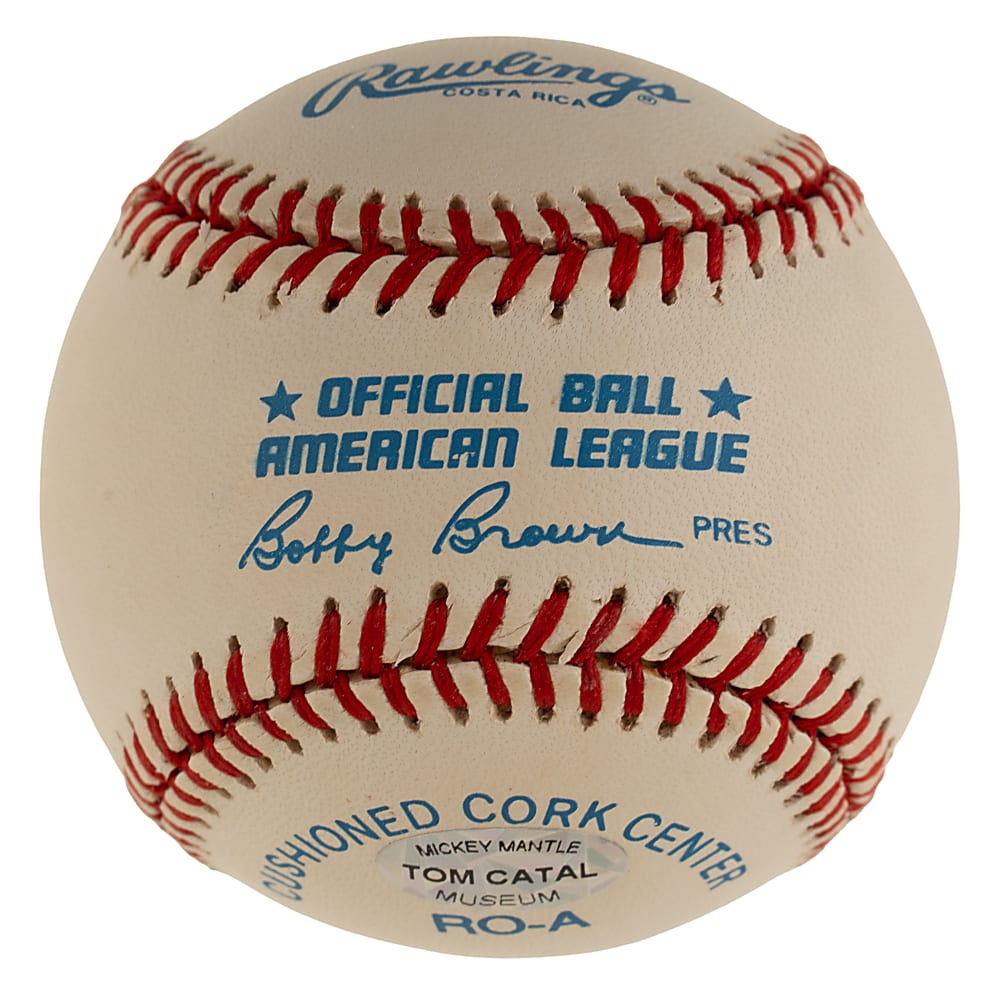 "Mickey Charles Mantle" Full-Name Single-Signed Baseball - Beckett and PSA/DNA