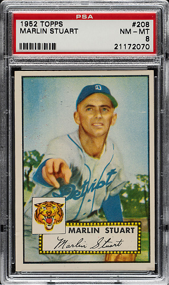 1952 Topps #208 Marlin Stuart PSA NM-MT 8