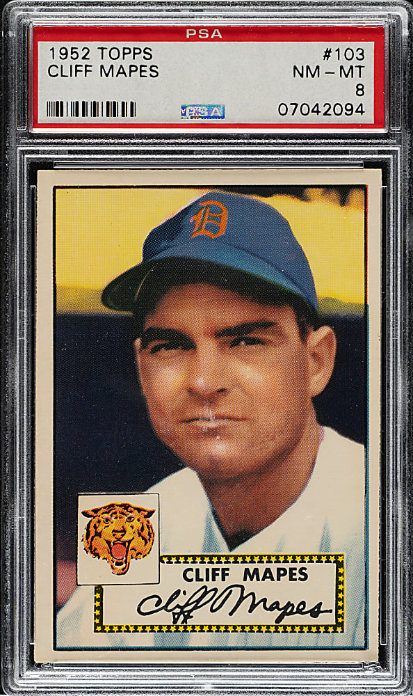 1952 Topps #103 Cliff Mapes PSA NM-MT 8
