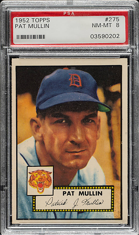 1952 Topps #275 Pat Mullin PSA NM-MT 8