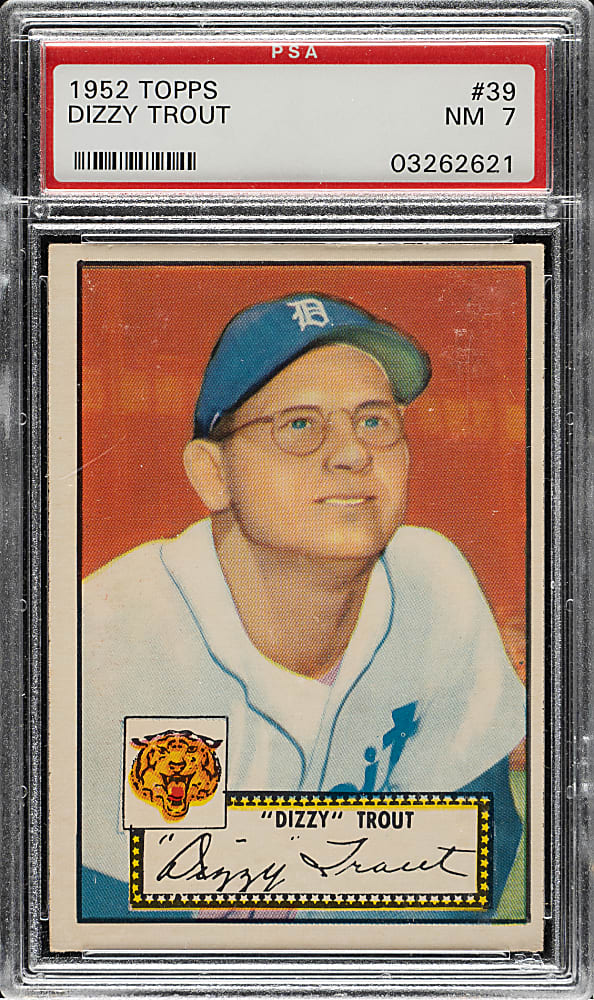 1952 Topps #39 Dizzy Trout PSA NM 7