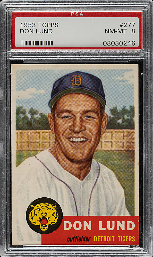 1953 Topps #277 Don Lund Short Print PSA NM-MT 8