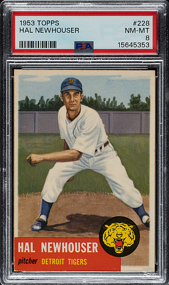 1953 Topps #228 Hal Newhouser Short Print PSA NM-MT 8