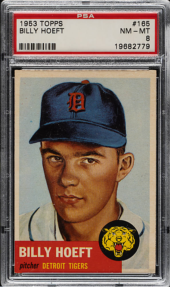 1953 Topps #165 Billy Hoeft PSA NM-MT 8