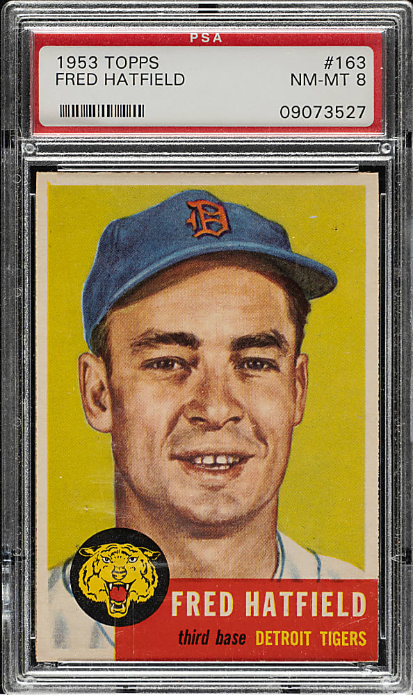 1953 Topps #163 Fred Hatfield PSA NM-MT 8