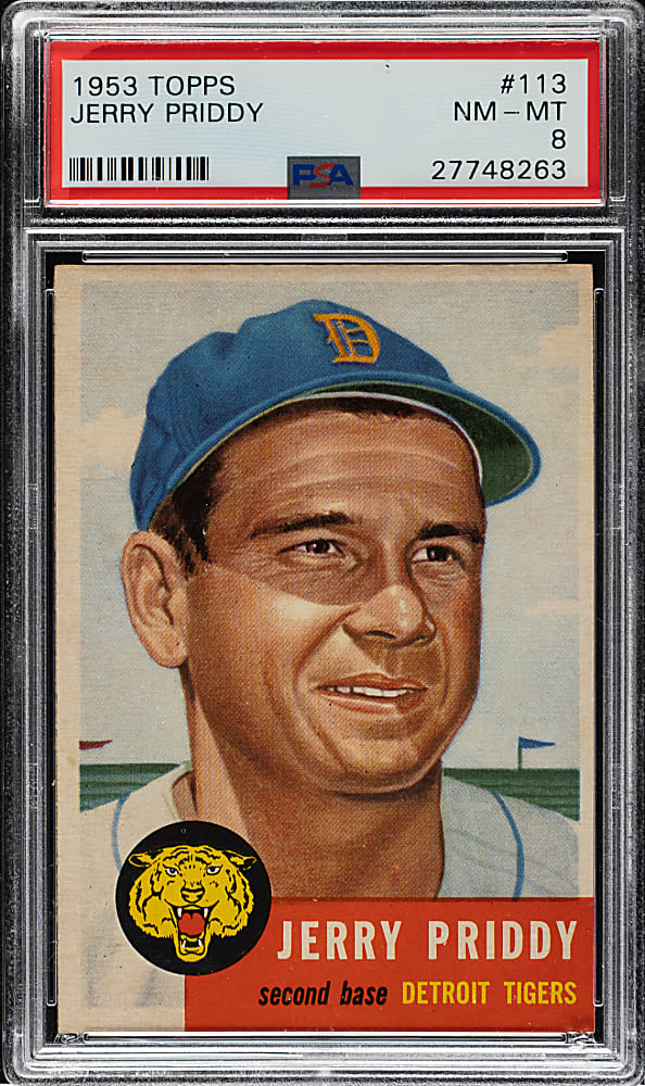 1953 Topps #113 Jerry Priddy PSA NM-MT 8