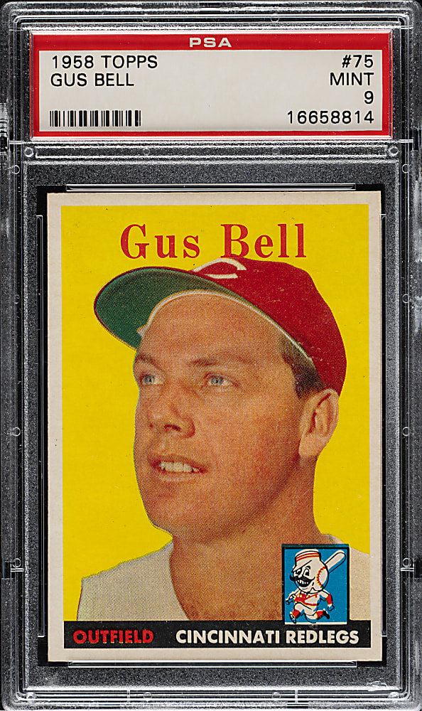 1958 Topps #75 Gus Bell PSA MINT 9