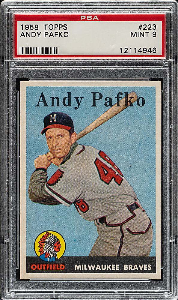 1958 Topps #223 Andy Pafko PSA MINT 9 - Highest Graded!