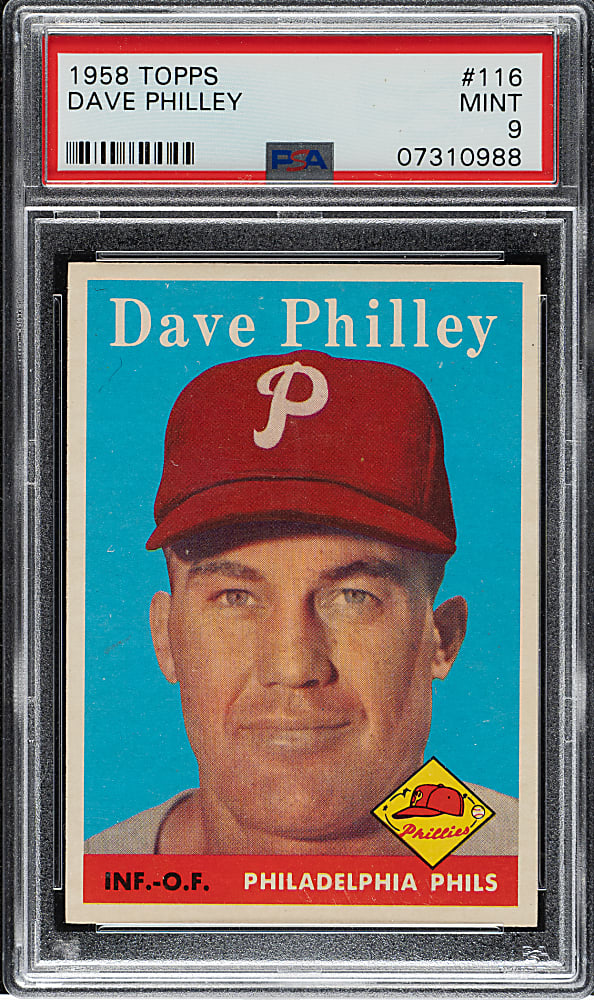 1958 Topps #116 Dave Philley PSA MINT 9 - Highest Graded!