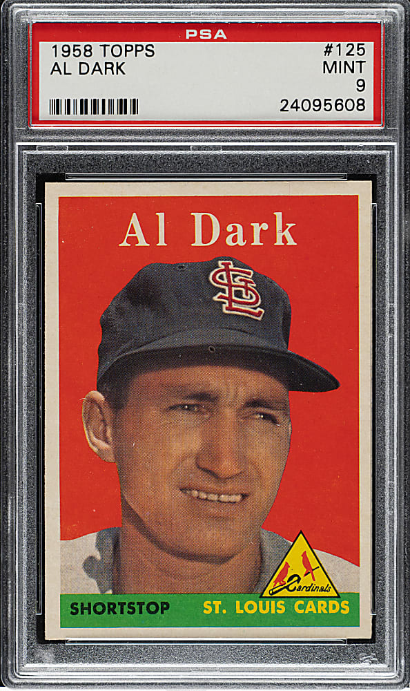1958 Topps #125 Al Dark PSA MINT 9