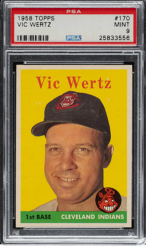1958 Topps #170 Vic Wertz PSA MINT 9
