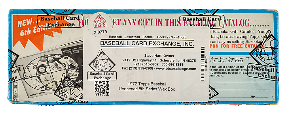 1972 Topps Fifth Series Unopened Wax Box (24 Packs) - BBCE