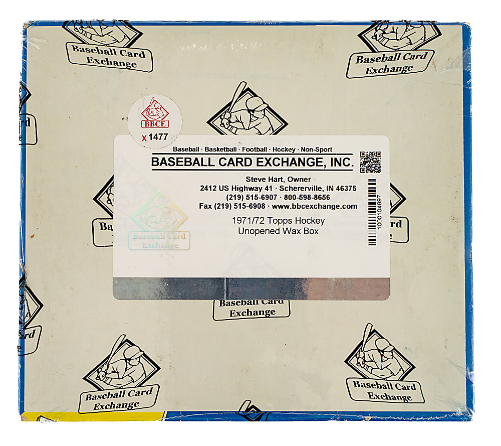 1971-1972 Topps Hockey Unopened Wax Box (24 Packs) - BBCE