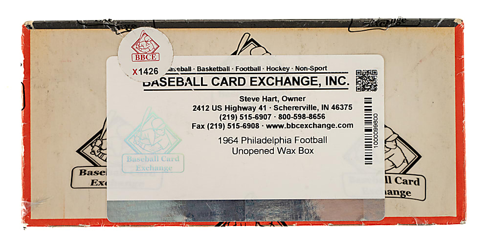 Extremely Rare 1964 Philadelphia Football Unopened Wax Box (24 Packs) - BBCE