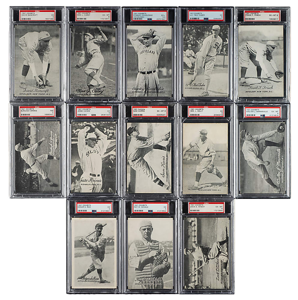 1921 Exhibits Complete Set (64): #3 PSA Set Registry (5.36 GPA)