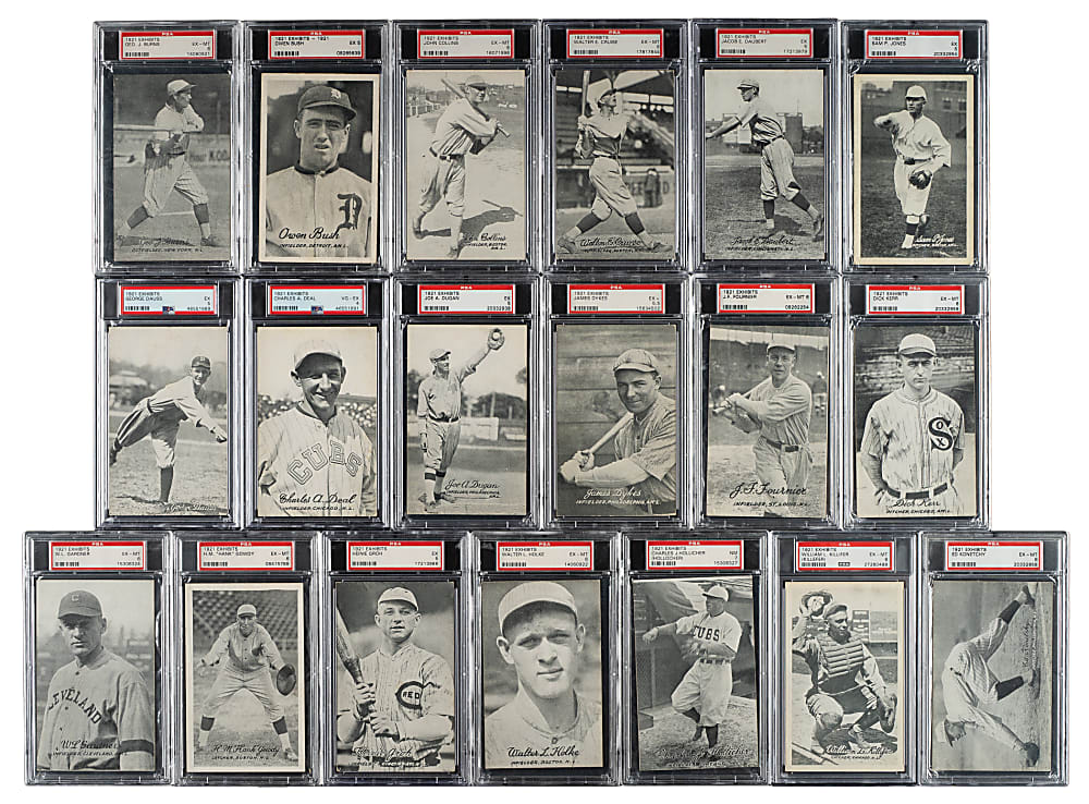 1921 Exhibits Complete Set (64): #3 PSA Set Registry (5.36 GPA)
