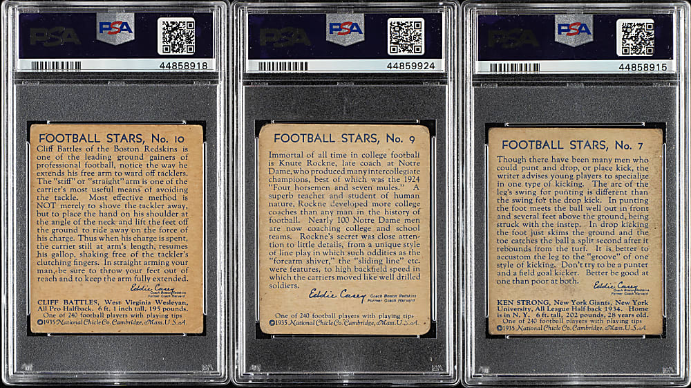 1935 R331 National Chicle Football PSA-Graded Near-Complete Set (35/36)