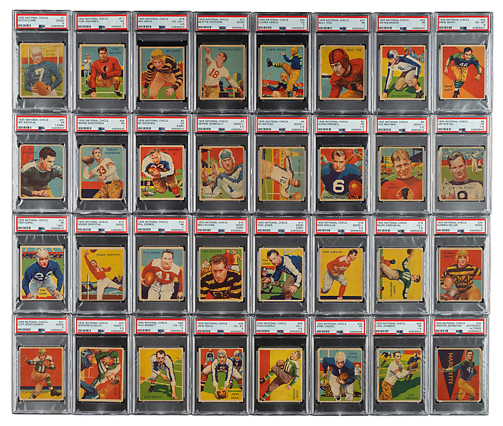 1935 R331 National Chicle Football PSA-Graded Near-Complete Set (35/36)