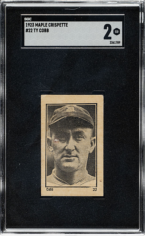 1923 V117 Maple Crispette #22 Ty Cobb SGC GOOD 2
