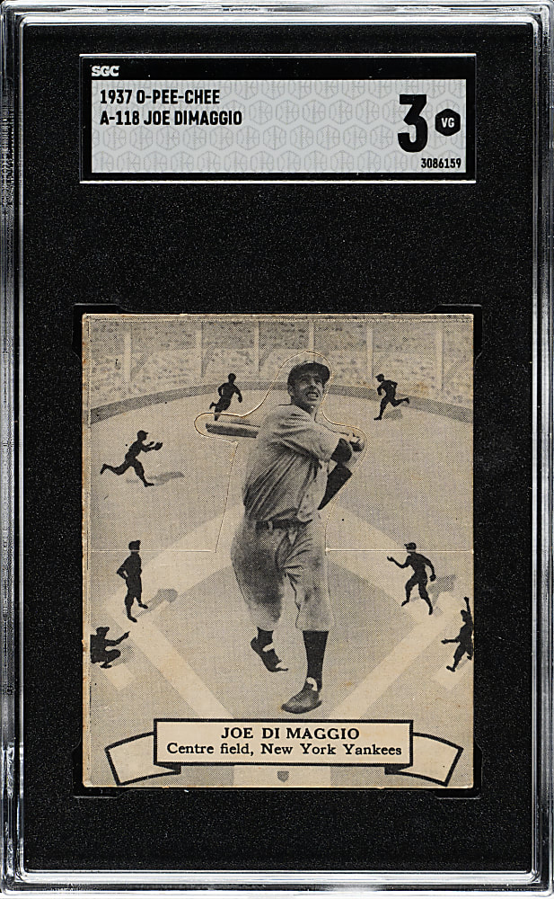 1937 V300 O-Pee-Chee #118 Joe DiMaggio SGC VG 3