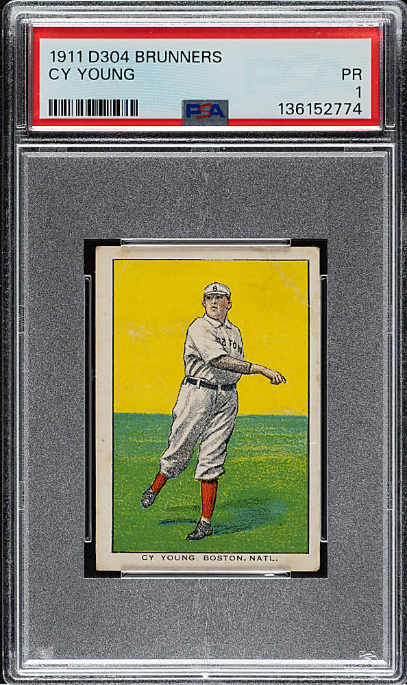 1911 D304 Brunner's Bread Cy Young PSA POOR 1