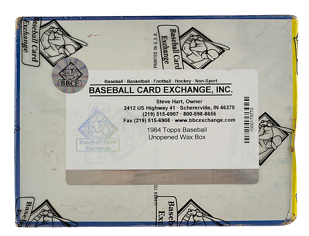 1984 Topps Unopened Wax Box (36 Packs) - BBCE
