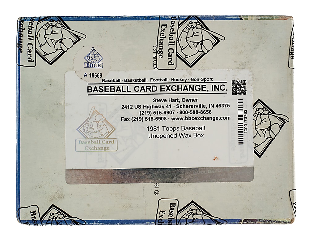 1981 Topps Unopened Wax Box (36 Packs) - BBCE