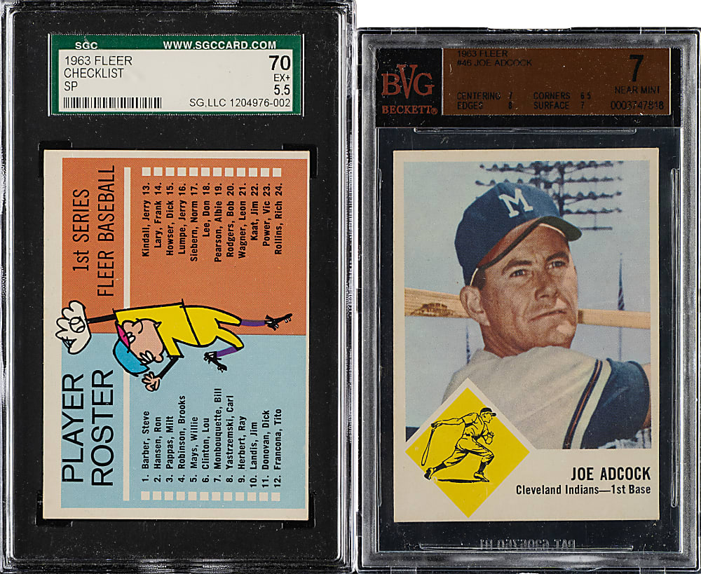 1963 Fleer Complete Set (67) Including Checklist