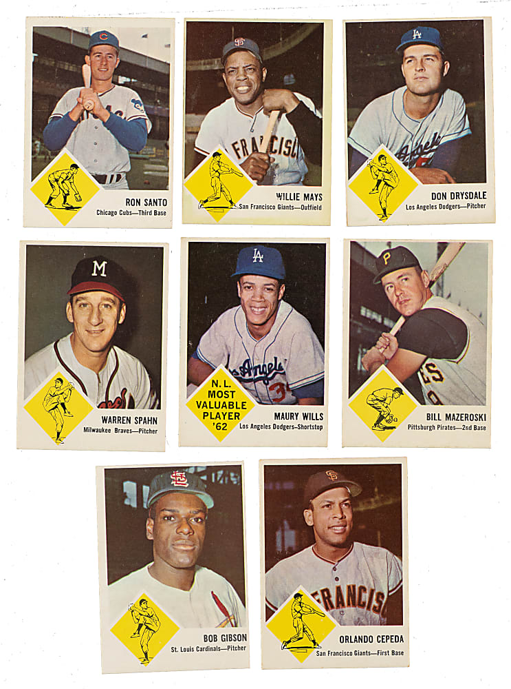 1963 Fleer Complete Set (67) Including Checklist