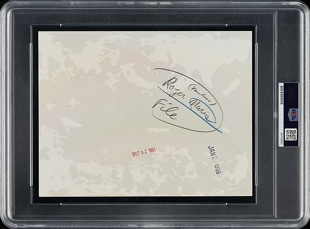 1961 Roger Maris Record Home Run #61 Original New York Journal American Photograph PSA/DNA Type I