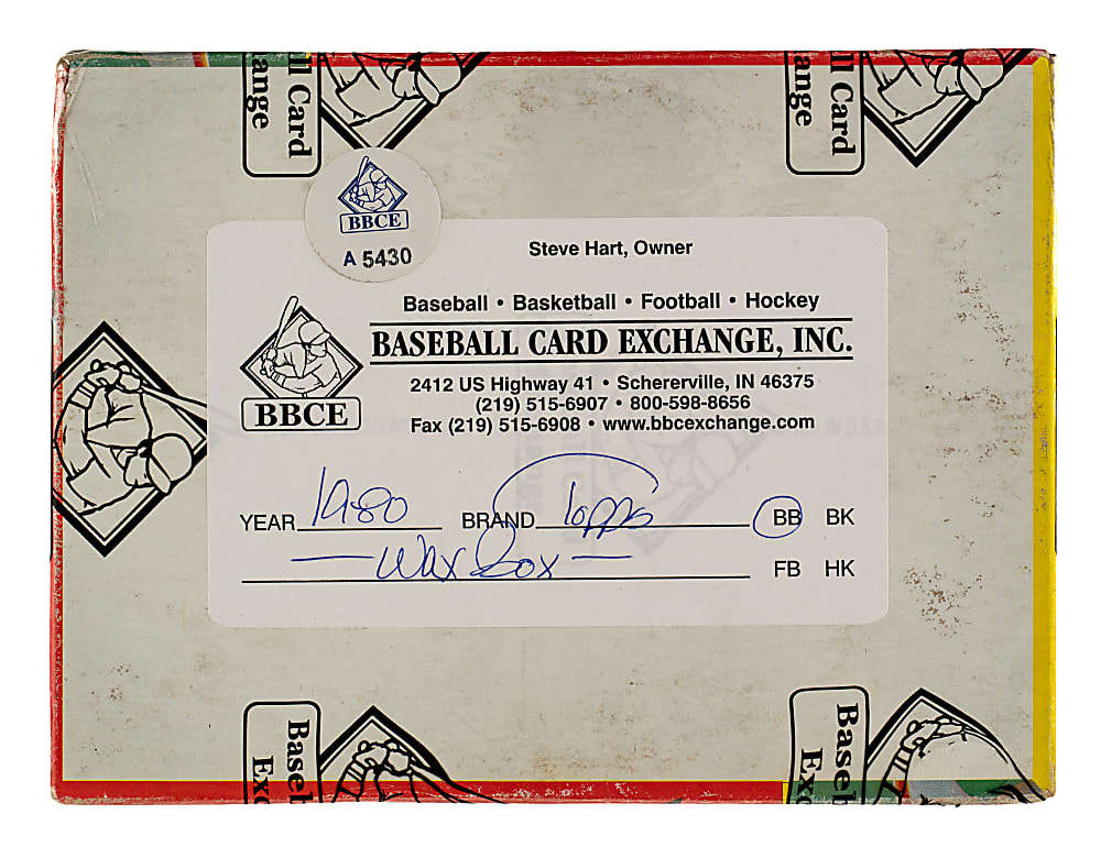 1980 Topps Unopened Wax Box (36 Packs) - BBCE - Rickey Henderson Rookie Year