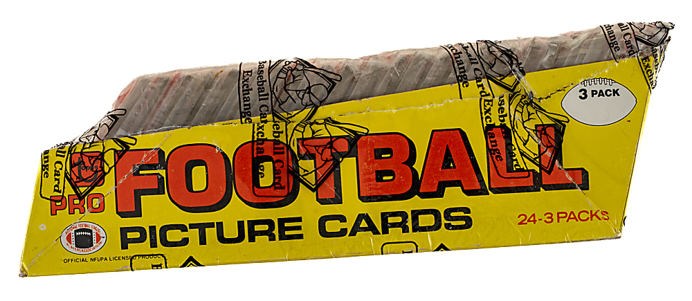 1981 Topps Football Unopened Grocery Rack Pack Box (24 Packs) - BBCE - Joe Montana Rookie Year