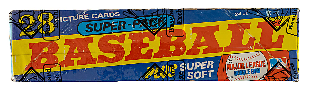 1980 Topps Unopened Super Cello Pack Box (24 Packs) - BBCE and Ex-Fritsch - Rickey Henderson Rookie Year