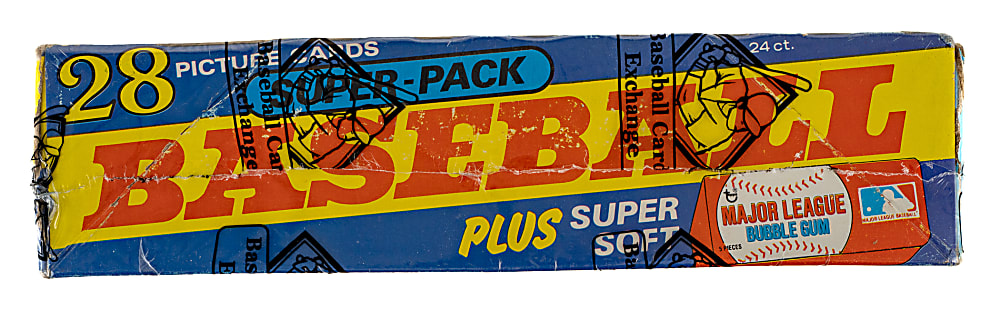 1980 Topps Unopened Super Cello Pack Box (24 Packs) - BBCE and Ex-Fritsch - Rickey Henderson Rookie Year