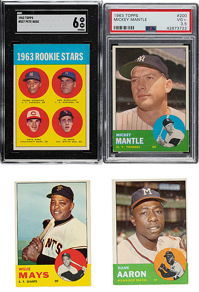 1963 Topps Complete Set (576) Including #537 Pete Rose Rookie SGC EX/NM 6