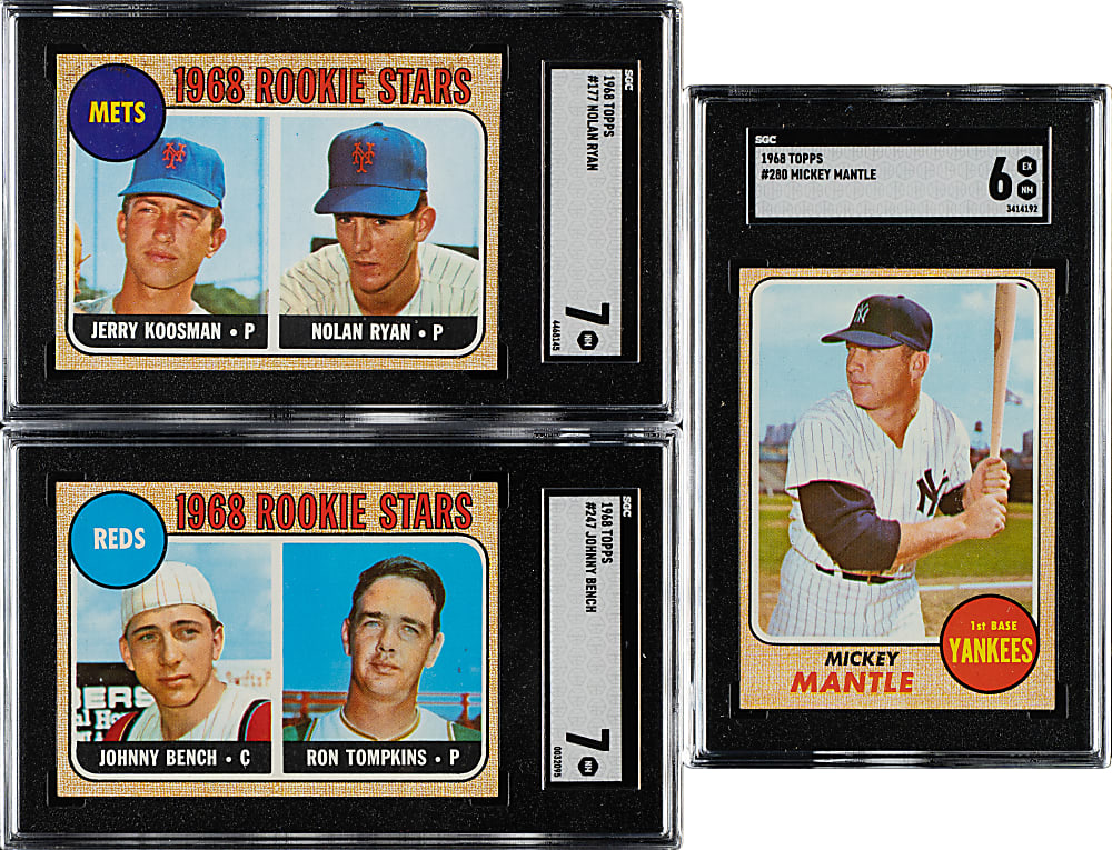 1968 Topps Complete Set (598) Including #177 Nolan Ryan Rookie SGC NM 7