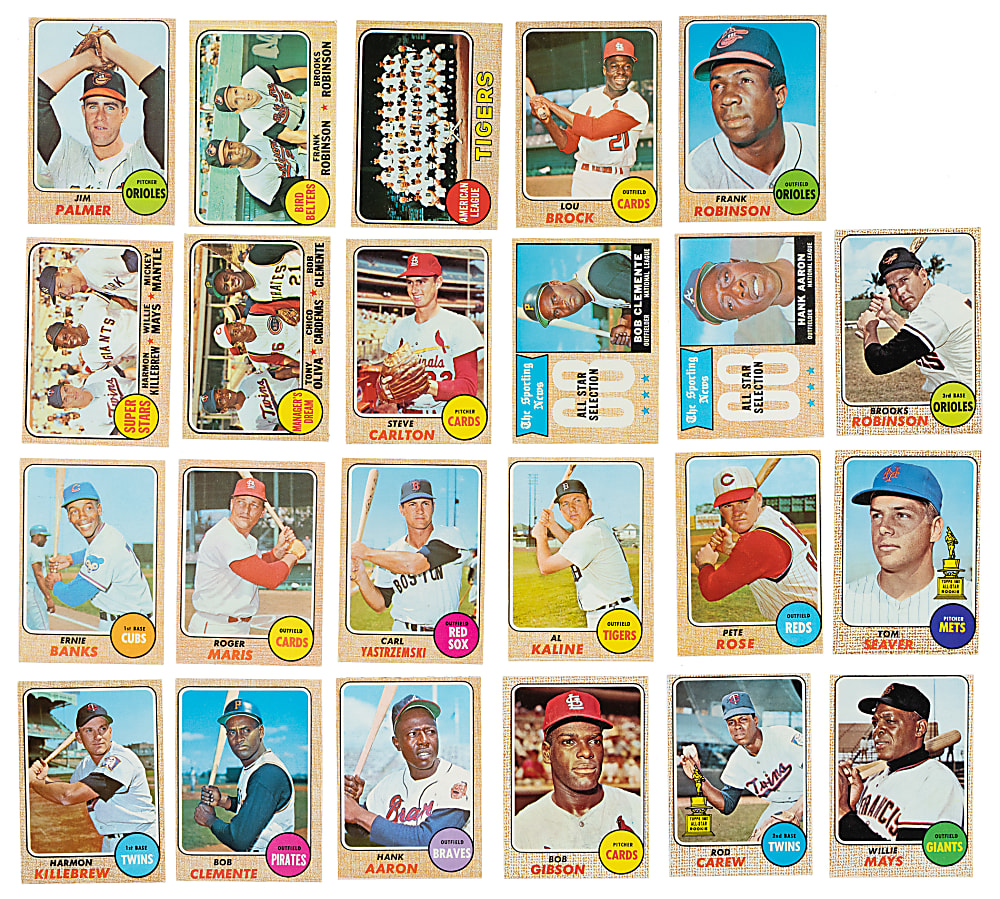 1968 Topps Complete Set (598) Including #177 Nolan Ryan Rookie SGC NM 7