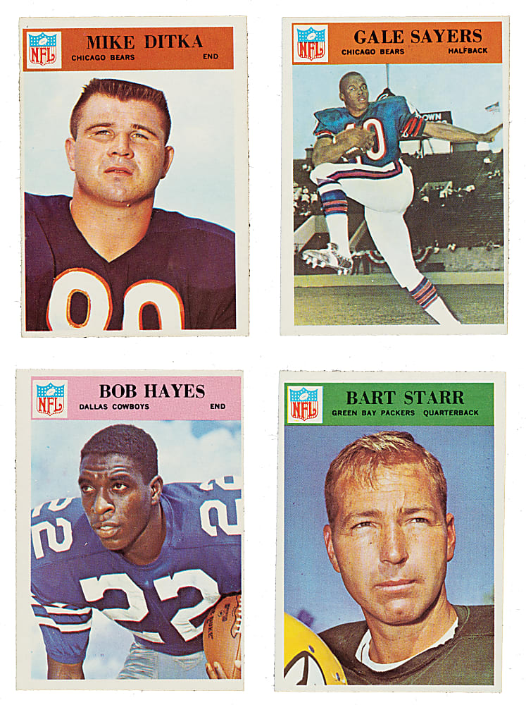 1966 Philadelphia Football Near-Complete Set (193/198) Including Gale Sayers Rookie