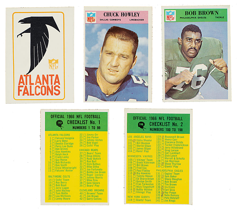 1966 Philadelphia Football Near-Complete Set (193/198) Including Gale Sayers Rookie