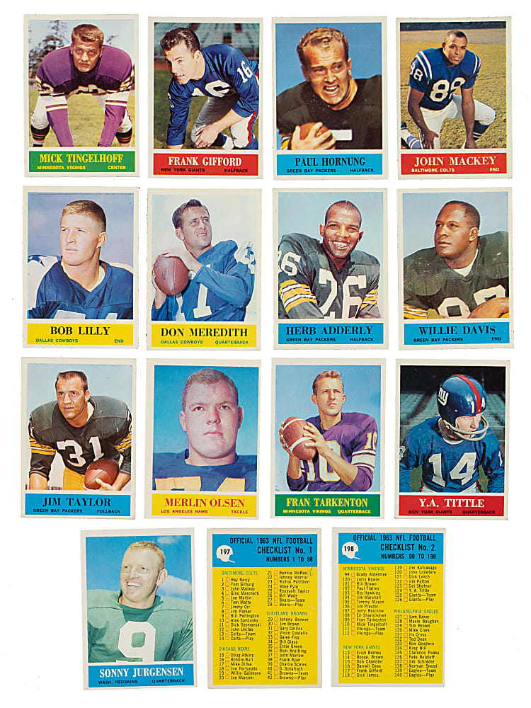 1964 Philadelphia Football Complete Set (198)