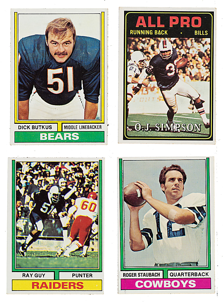 1974 Topps Football Complete Set (528) Plus Team Checklist Series (26)