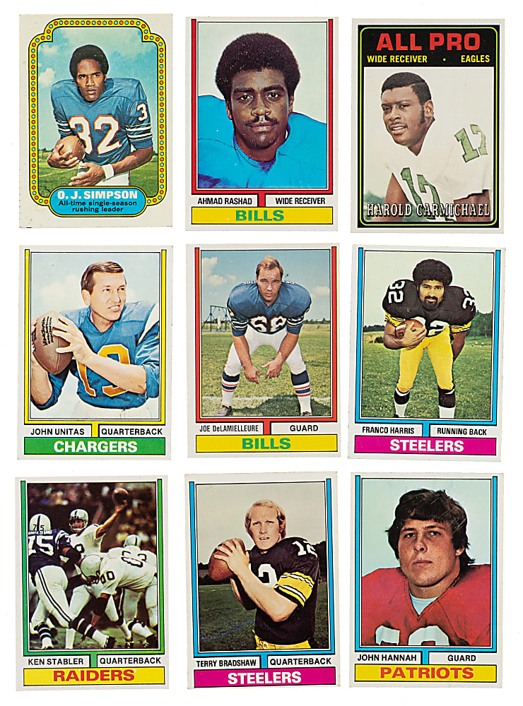 1974 Topps Football Complete Set (528) Plus Team Checklist Series (26)