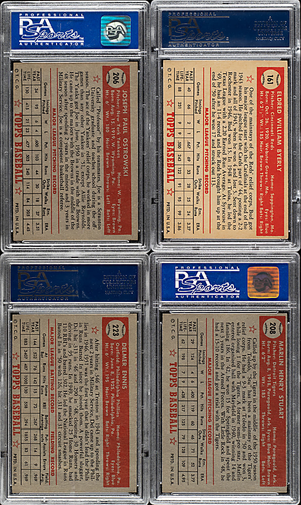1952 Topps PSA-Graded Collection (6)