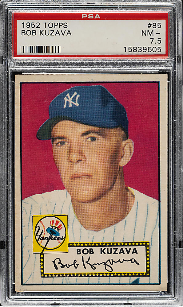 1952 Topps #85 Bob Kuzava PSA NM+ 7.5