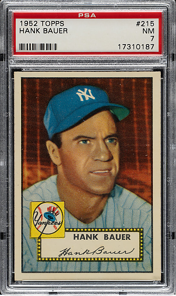1952 Topps #215 Hank Bauer PSA NM 7
