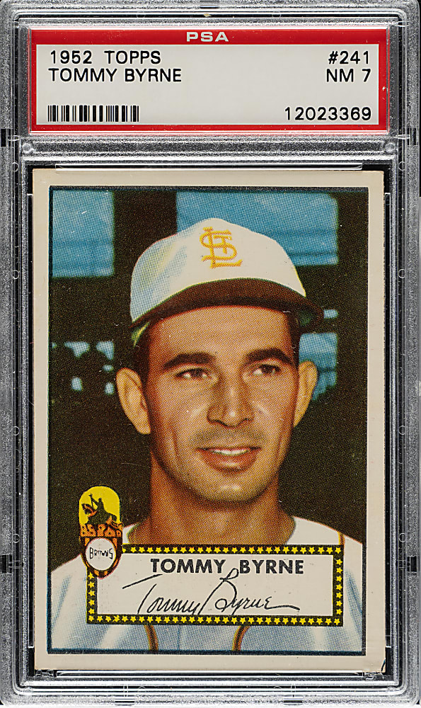 1952 Topps #241 Tommy Byrne PSA NM 7