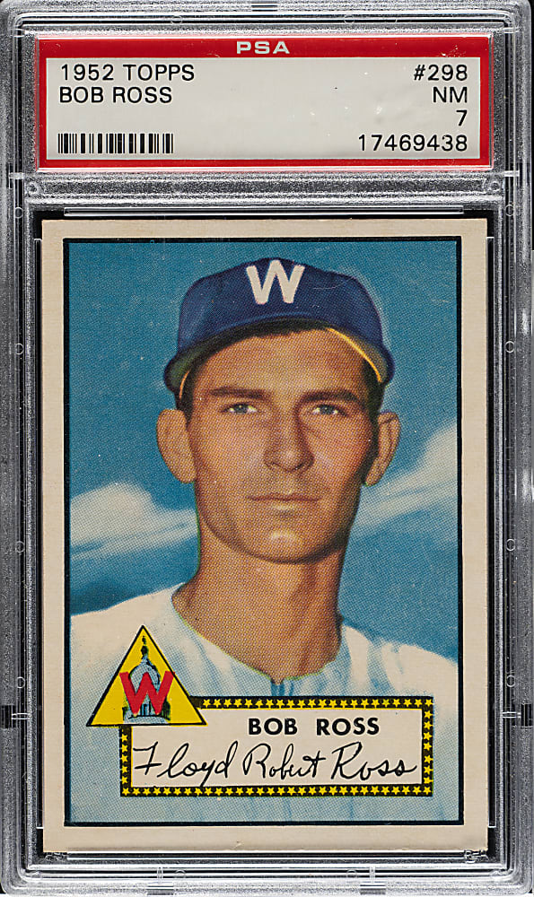 1952 Topps #298 Bob Ross PSA NM 7