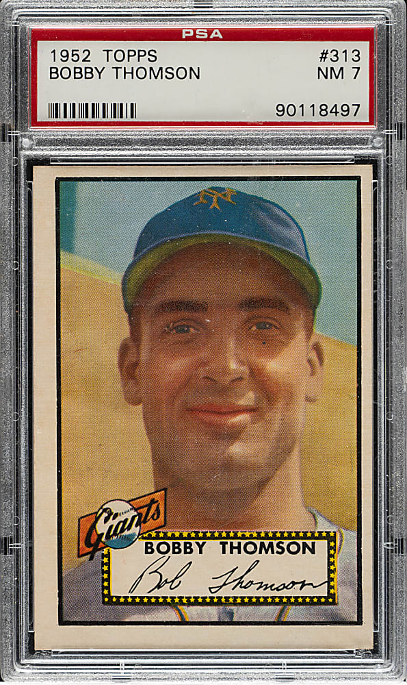1952 Topps #313 Bobby Thomson High Number PSA NM 7