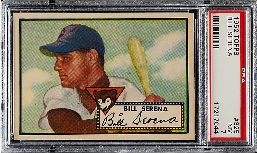 1952 Topps #325 Bill Serena High Number PSA NM 7